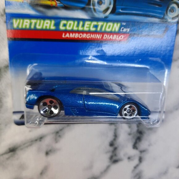 Hot Wheels 1999 LAMBORGHINI DIABLO Blue VINTAGE NEW in BOX VIRTUAL COLLECTION - Picture 7 of 9